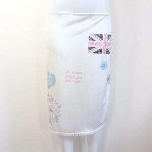 y2k angels are real union jack slip skirt mcbling